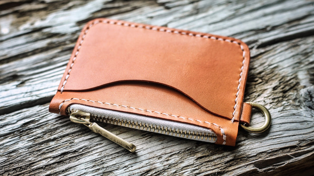 Spoo-Design, Small Leather Purse, Mini Belt Bag with Zipper