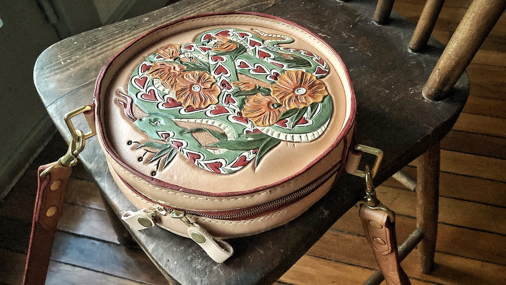 corter leather backpack PATTERN: Kayleena's Circle Bag