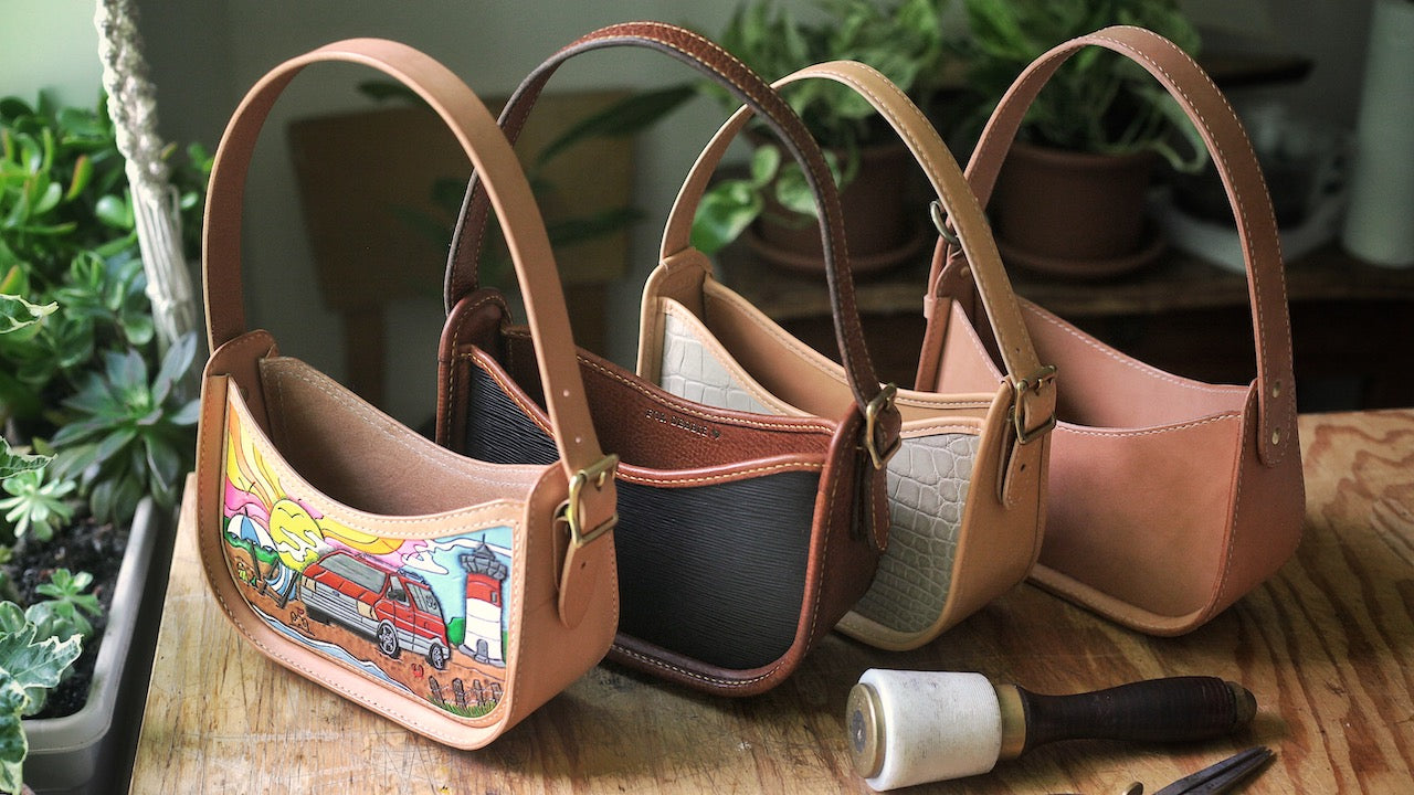 Claire Katin ブラウンレザー ビジネスバッグ LeatherBaguetteTutorialFINAL.