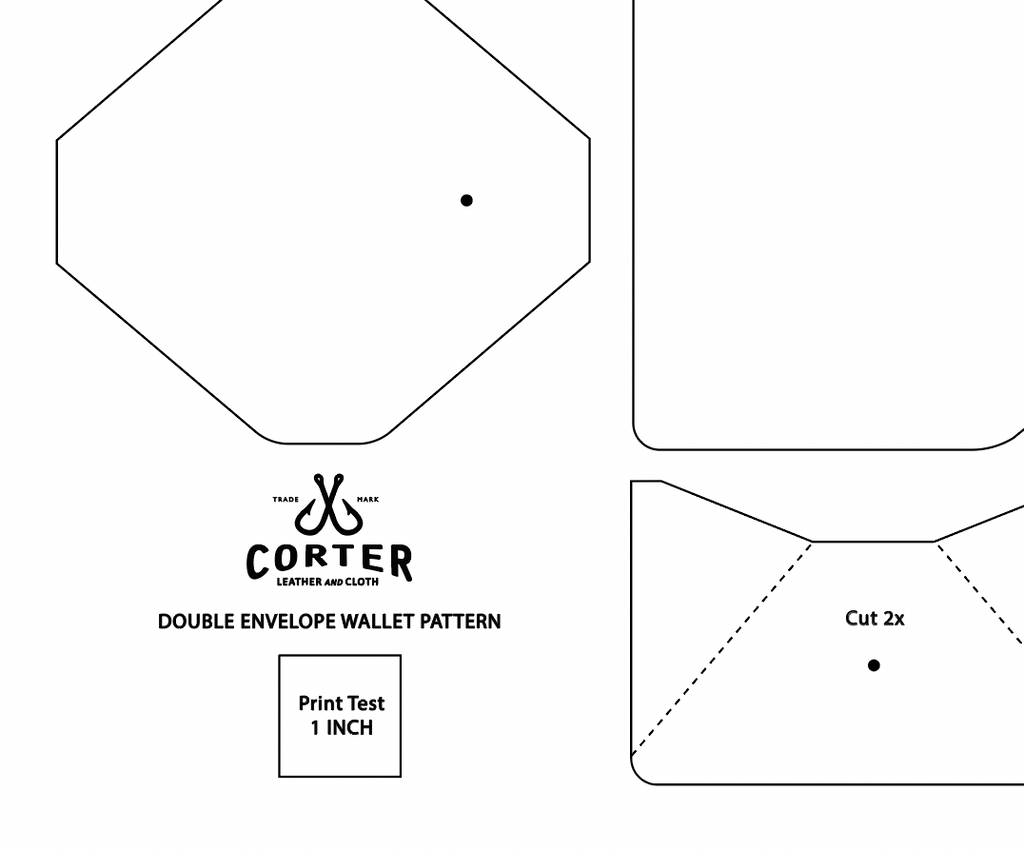Envelope Wallet Pattern PATTERN: Double Envelope Wallet | Corter Leather & Cloth